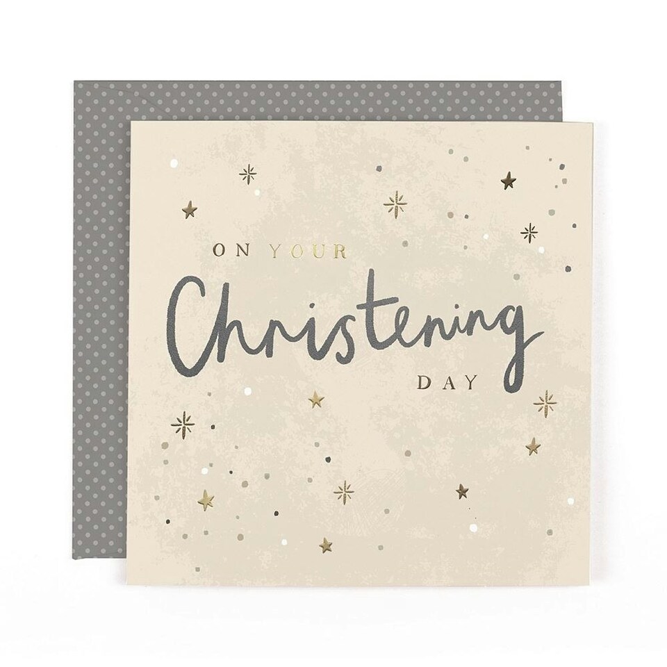 image 1 of Stunning Stars Luxury Foiled Christening Congratulations Card