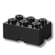 image 4 of LEGO Storage Brick 6 Stud - Black