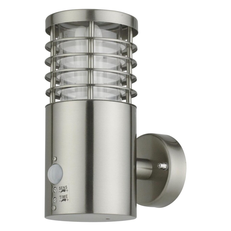 image 1 of Bloom - Brushed Stainless Steel Outdoor Motion Sensor Light | Grey | Clear | 1