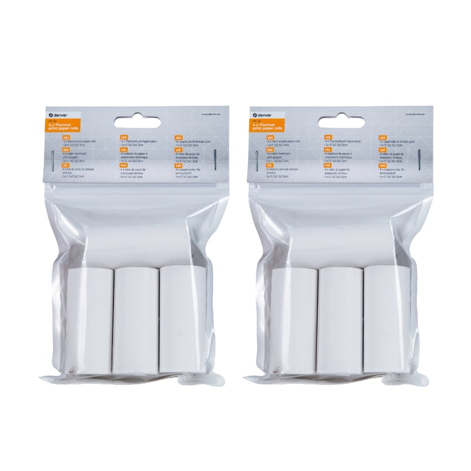 image 1 of Denver 8 x thermal print rolls (2 x 4 pack)