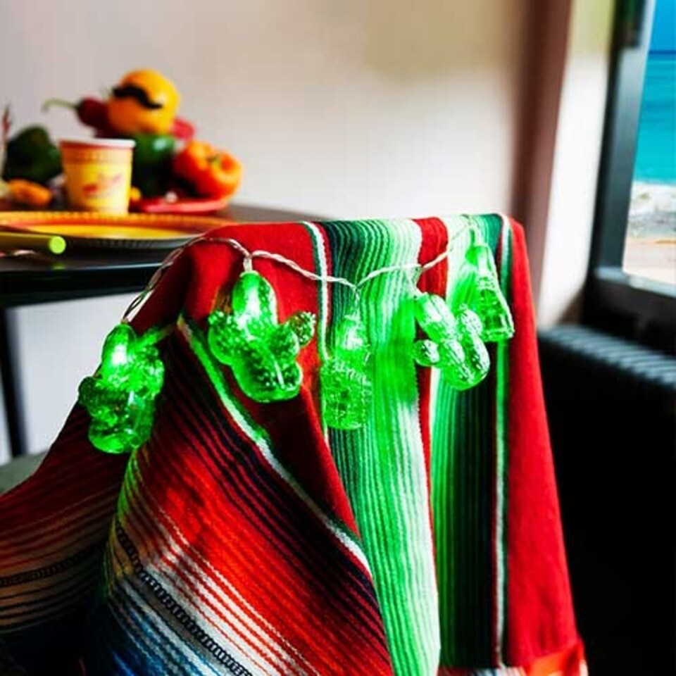 image 1 of Cactus Battery Operated Led Lights String Decoration 140cm