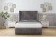 image 1 of Sloomy Hargrave Slate Naples Divan Bed With Mattress No Drawers With 54" Wingback Headboard & 12" Matching Footboard 4' Small Double | Grey | Slate | Small Double | 1