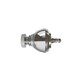 image 2 of 35mm Fixed Length Metal Curtain Pole Set Chrome Vienna Finial 400cm | Silver | Silver