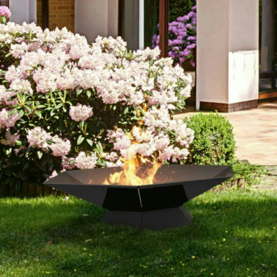 image 1 of Primrose Steel Goblet Outdoor Heating Fire Pit Bowl 70cm