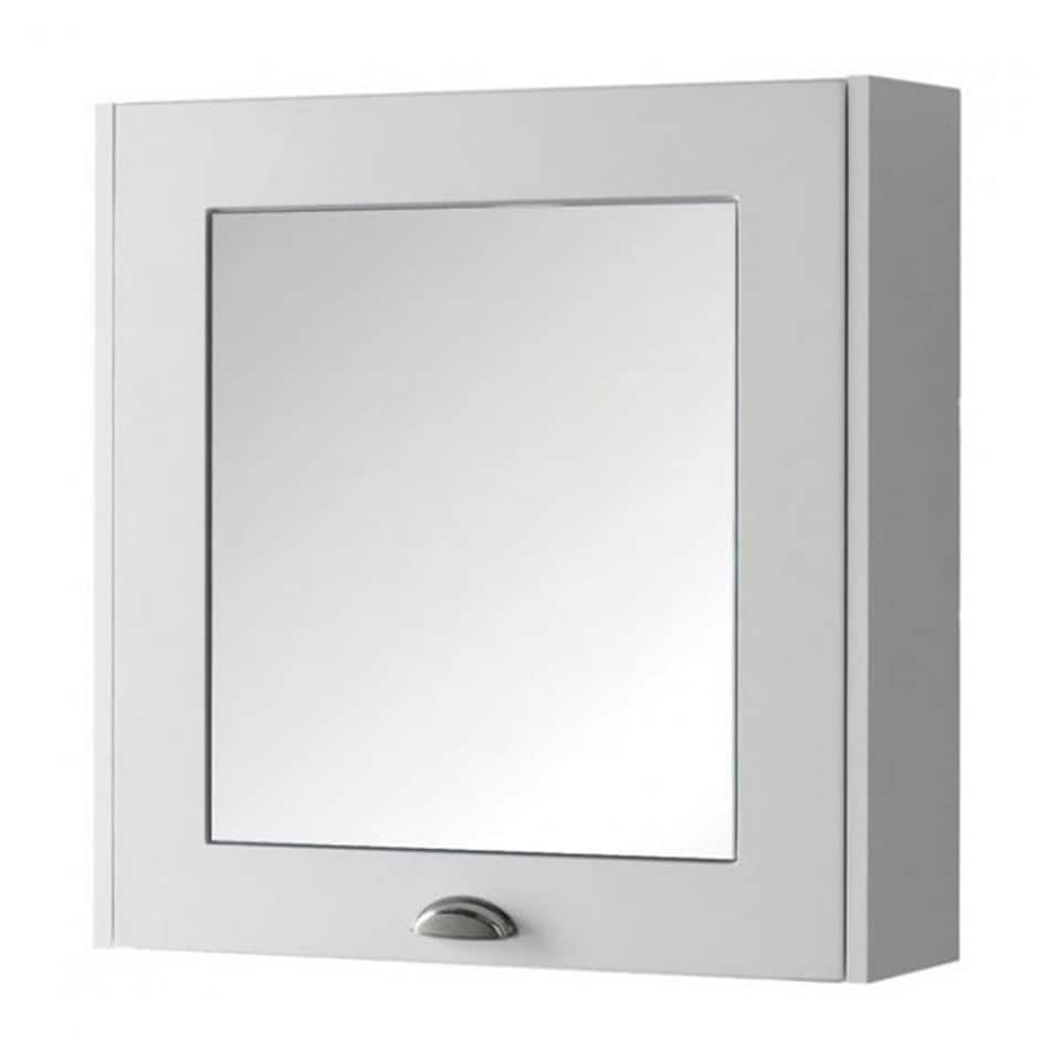 image 1 of Bathroom Mirror Cabinet 600mm Wide - White - (Aberdeen) White
