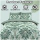image 4 of VELVETIO Marilyn Complete Duvet Cover Set with Fitted Sheet Soft Printed Bedding Bedset Green | Double