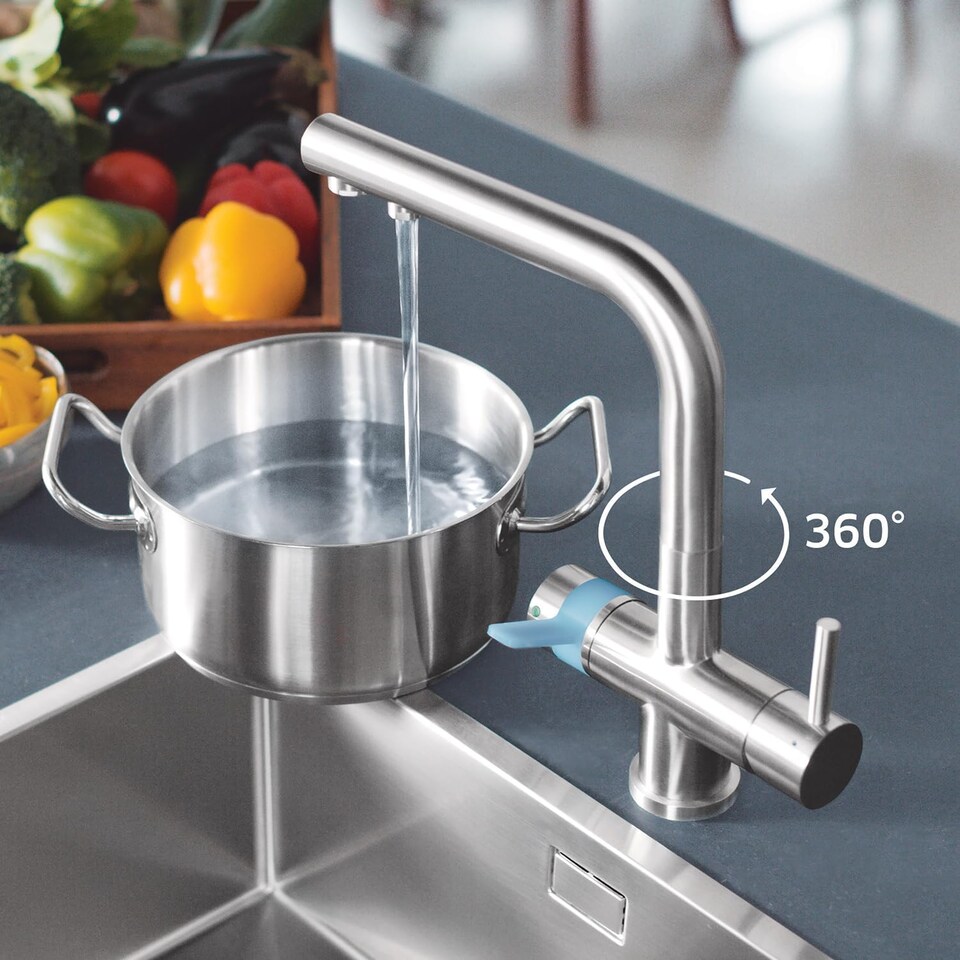 image 1 of BRITA mypure P1 Water Filter Kitchen Tap - Rectangle - Includes 1x BRITA P1000 Cartridge