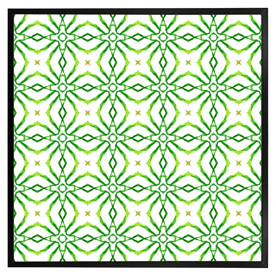 image 1 of Swimwear fabric green alluring boho chic (Picture Frame) White | XS