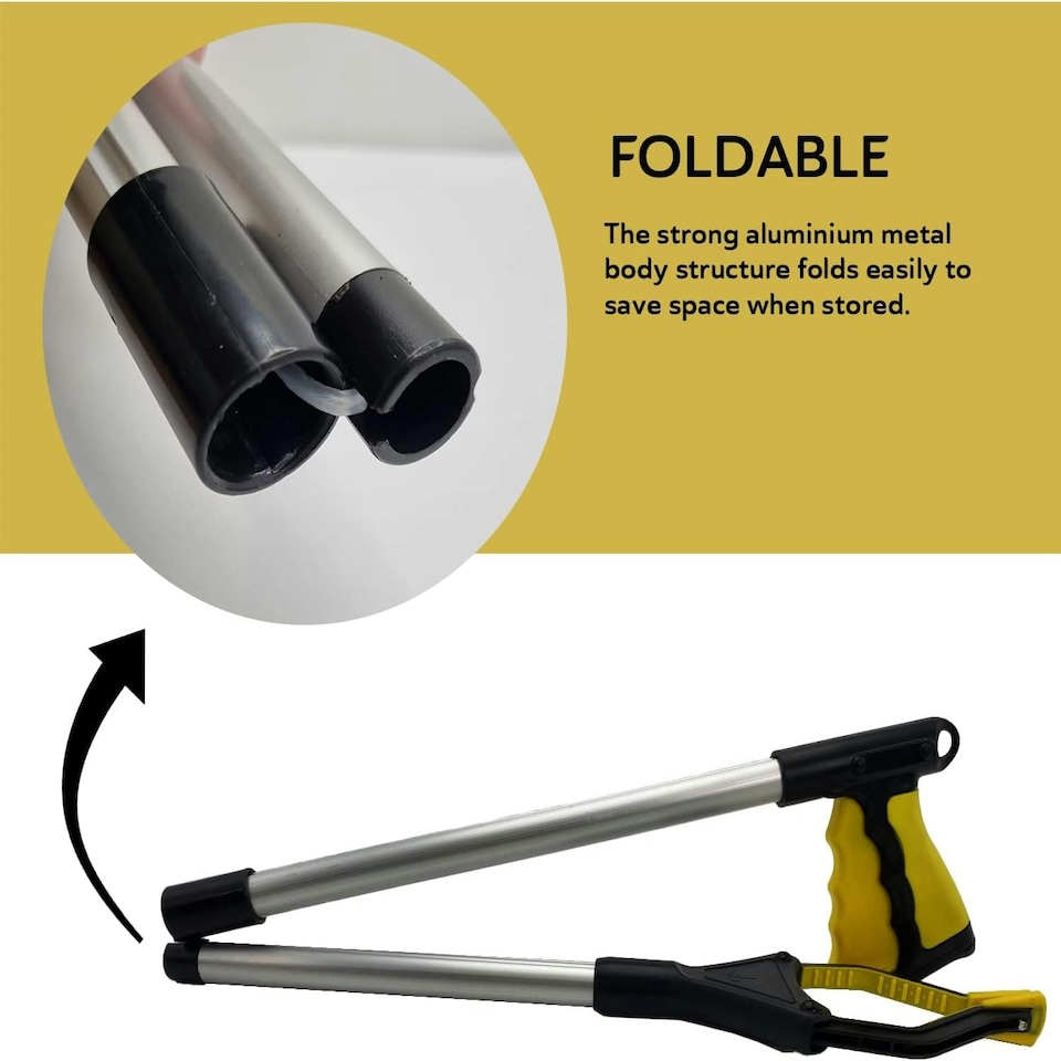 image 1 of Straame Pack of 2, Foldable Grabber Tool – Magnetic Tip, (Yellow)