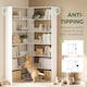 image 6 of HOMCOM 7 Tiers Corner Bookshelf, L-Shaped