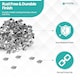 image 4 of 9mm Pyramid Shaped Nail Head Studs Square Metal Leather Rivets - 50pcs