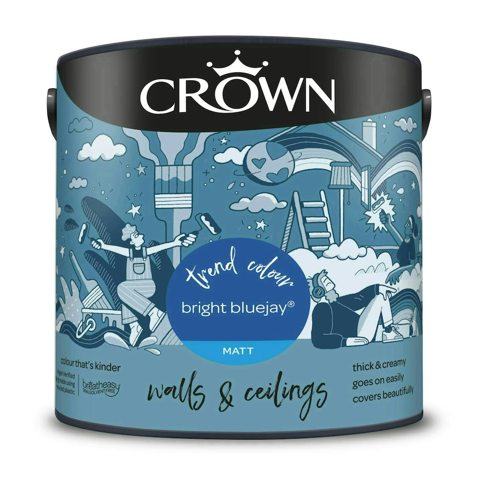 image 1 of Crown Matt Emulsion Bright Bluejay 2.5L