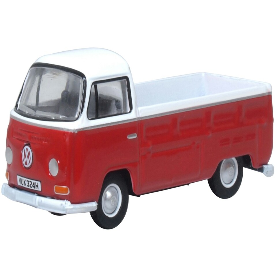 Oxford Diecast VW Bay Window Pick Up Poppy Red/White