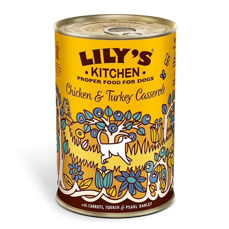 image 1 of Lily's Kitchen Wet Dog Tin Chicken and Turkey Casserole 400g (Pack of 6)