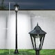 image 7 of Outsunny Outdoor Solar Powered Lantern Lamp Garden Lamp Post Light Black