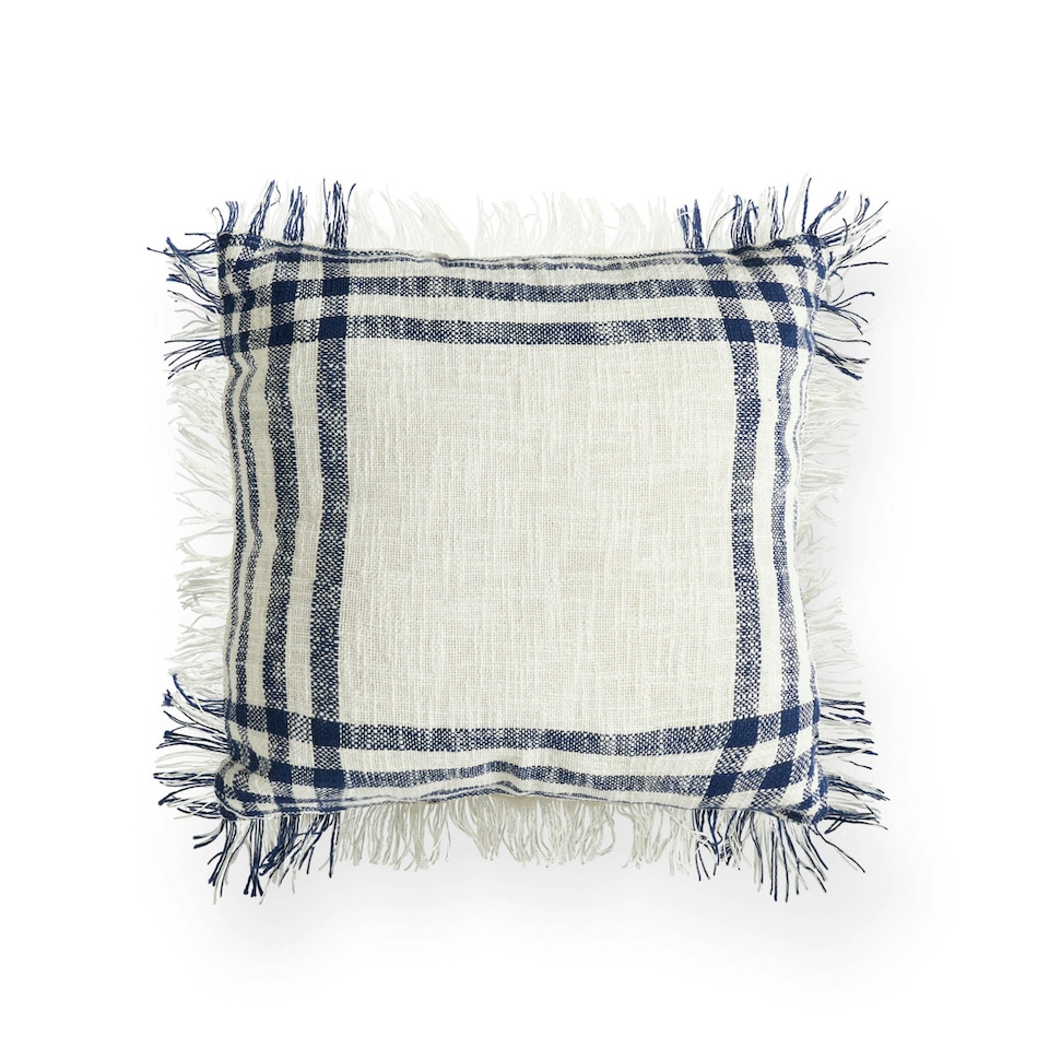 image 1 of BHS Tula Check Cushion, Navy