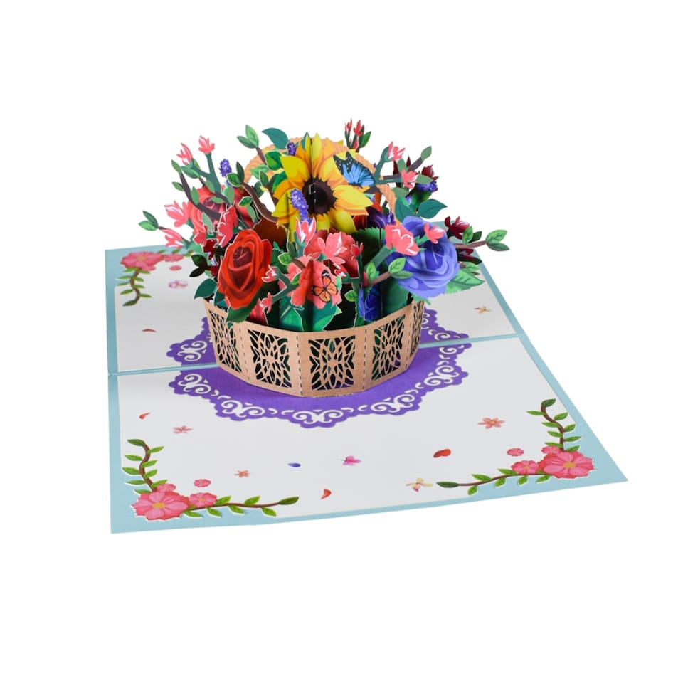image 1 of Sunshine & Petals Vibrant Floral Pop-Up Greeting Card