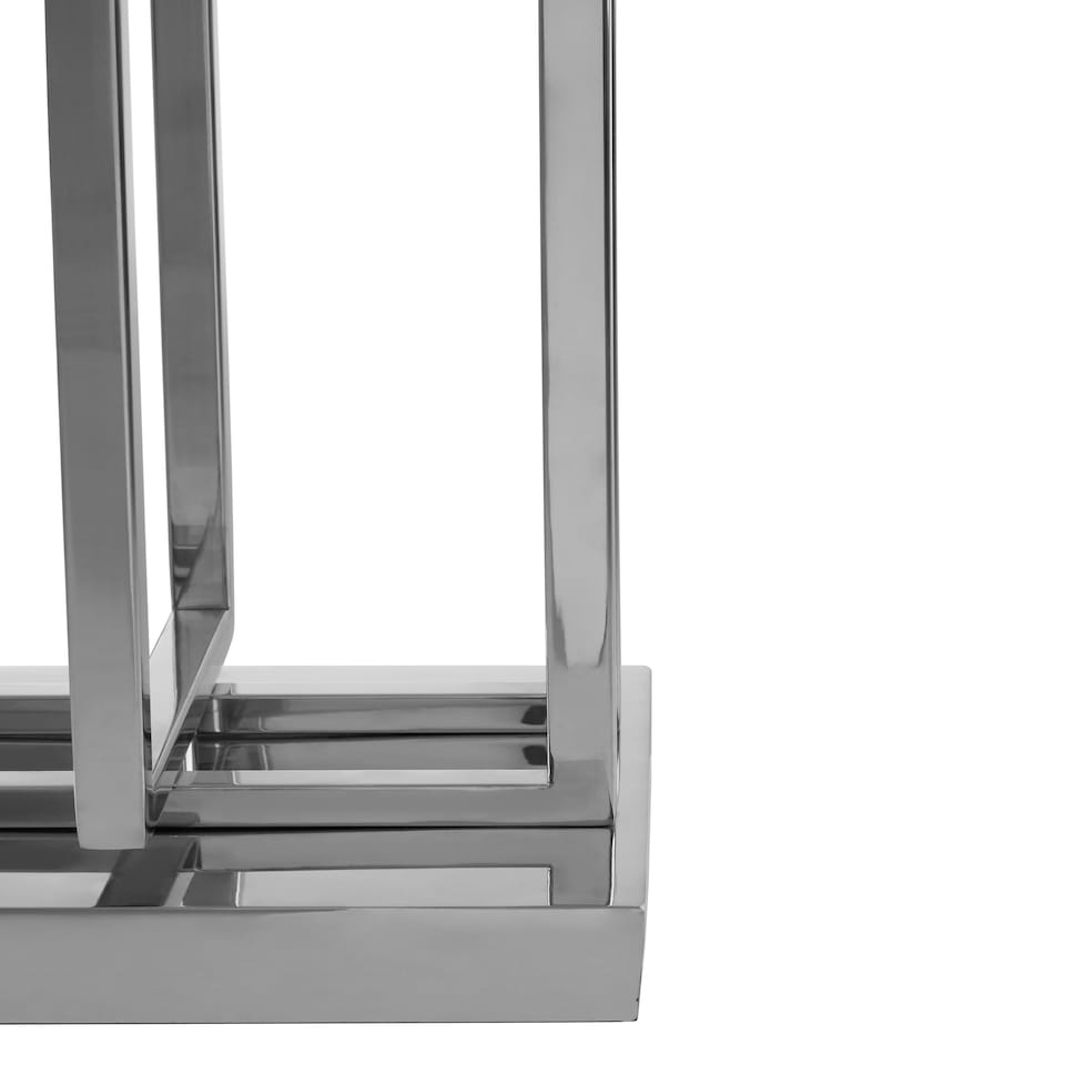 image 1 of Interiors by Premier Nickel Finish Rectangular Floor Lamp Silver