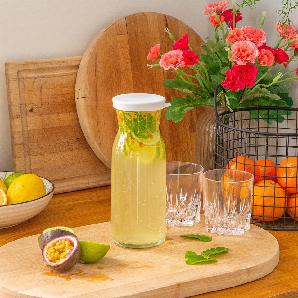 image 1 of LAV Fonte Glass Carafe - 700ml - White Lid