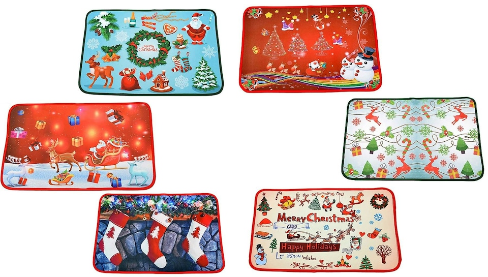 image 1 of 1 x Christmas Doormat Christmas Theme Printed Soft Floor Mats