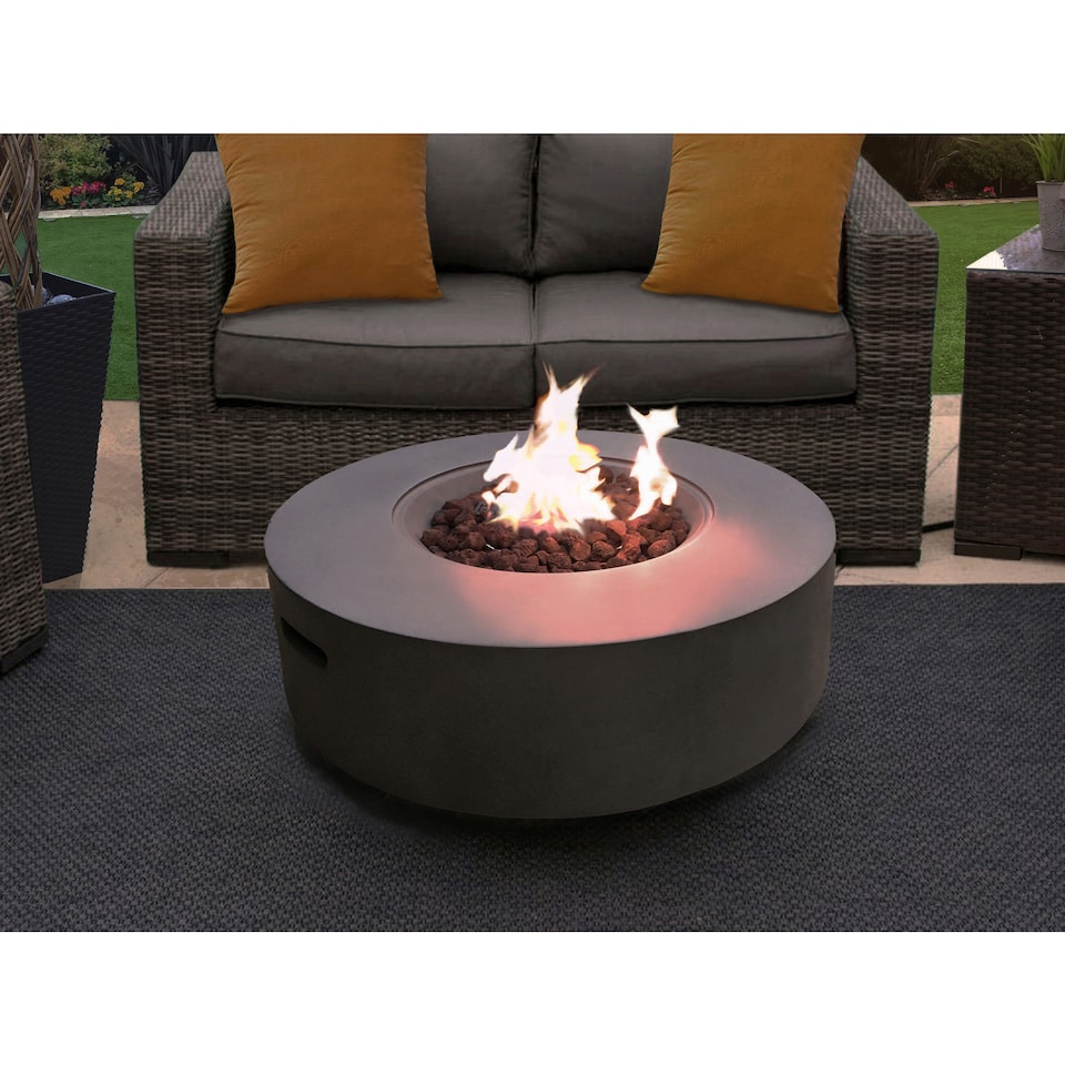 image 1 of Centurion FUSION Dark Grey Lavish Garden & Patio Fire Pit with Stone Finish - Fully Assembled