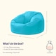 image 6 of Adult Classic Beanbag Outdoor Waterproof Bean bags Ready Filled - Light Blue | Blue | Aqua Blue | 1