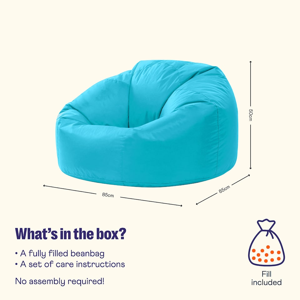 image 1 of Adult Classic Beanbag Outdoor Waterproof Bean bags Ready Filled - Light Blue | Blue | Aqua Blue | 1