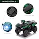 image 7 of HOMCOM 12V Electric Car for Kids, Battery Powered Quad Bike, Ride-On ATV Car with Forward, Reverse Functions, Music, LED Lights, for Ages 3-5 Years - Green