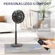 image 4 of HOMCOM Quiet Pedestal Fan with Oscillating, Tilt | Black