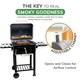 image 6 of House of Home BBQ Smoker Grill Folding Tables, Thermometer, Adjustable Charcoal Pan, Chimney