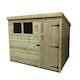image 5 of 8 x 3 Garden Shed Pressure Treated T&G PENT Wooden Garden Shed - 2 Windows + Single Door (8' x 3' / 8ft x 3ft) (8x3)
