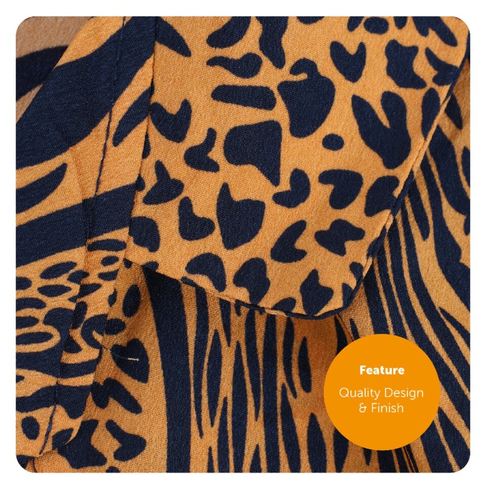 image 1 of Tiger Print Shirt | Orange | L