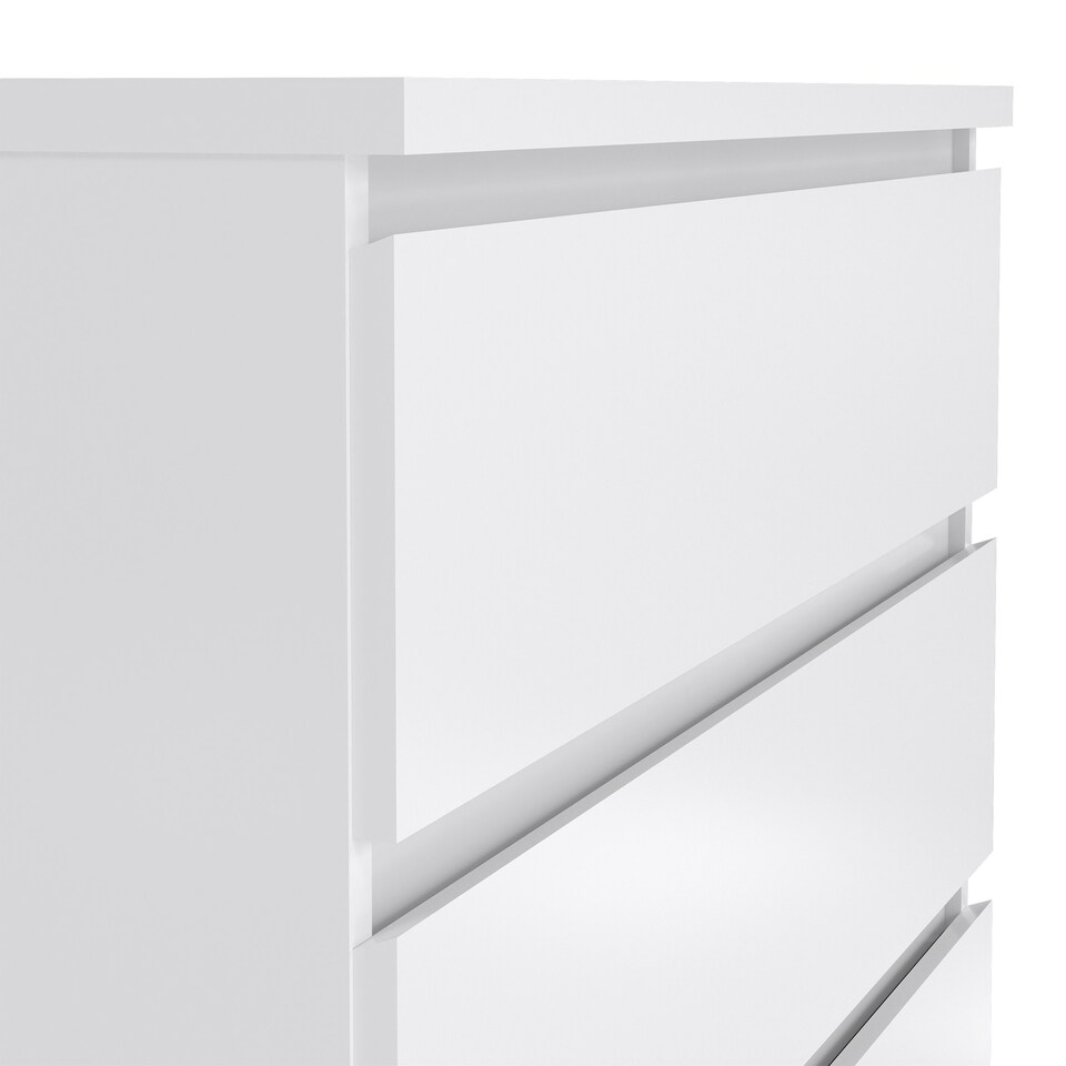 image 1 of Naia Chest of 5 Drawers in White High Gloss