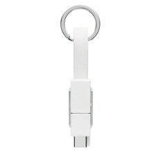 MidOcean Key C 4 in 1 Keyring Charging Cable - White - One Size