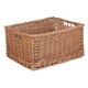 image 5 of Wicker Double Steamed Open Storage Basket Large | Brown | Brown