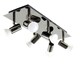 image 1 of ValueLights Consul Spotlight Polished Black Spotlight and GU10 Spotlight LED 5W Cool White 6500K Bulb