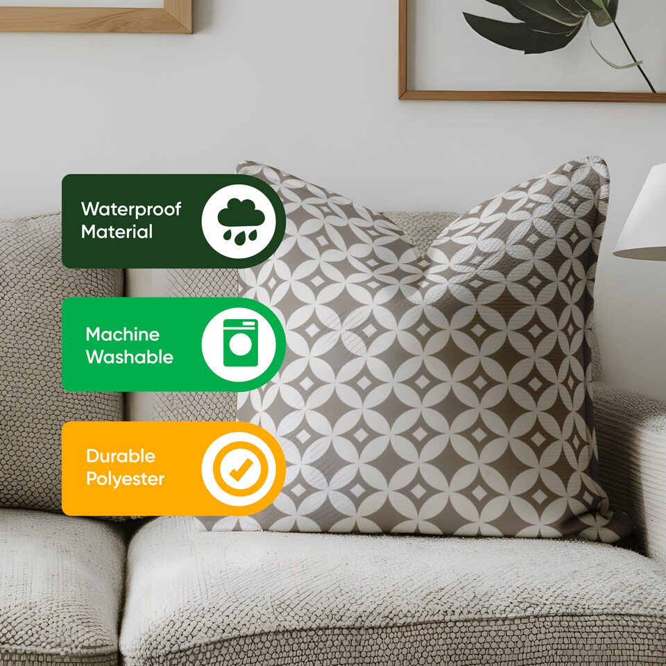 image 1 of Gardenwize Diamond Scatter Cushions Outdoor (Pair)