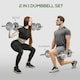 image 6 of SPORTNOW 20kg 2-in-1 Adjustable Weights Dumbbells Set for Home Gym Green | Standard