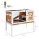 image 2 of PawHut Wooden Rabbit Hutch, Small Animal House w/ Removable Tray, Openable Roof