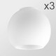 image 1 of ValueLights Lyon 3 Pack White Ceiling Pendant Shade