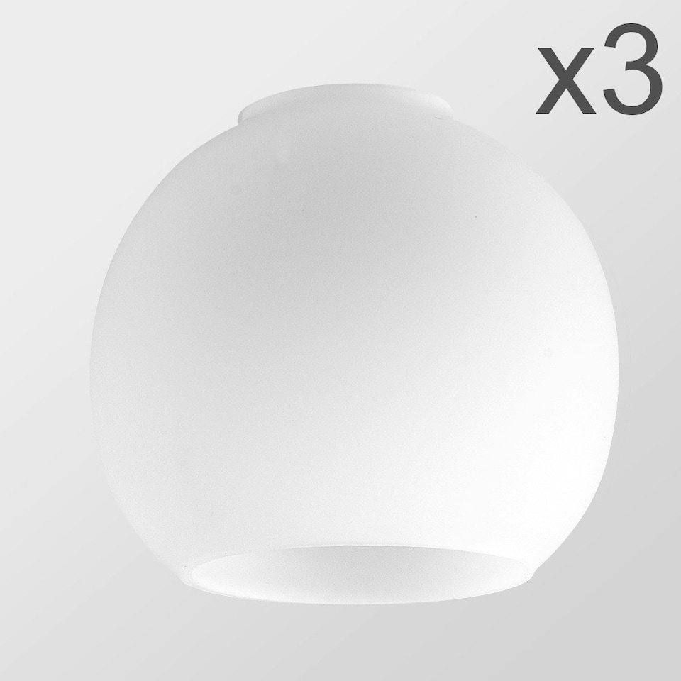 image 1 of ValueLights Lyon 3 Pack White Ceiling Pendant Shade