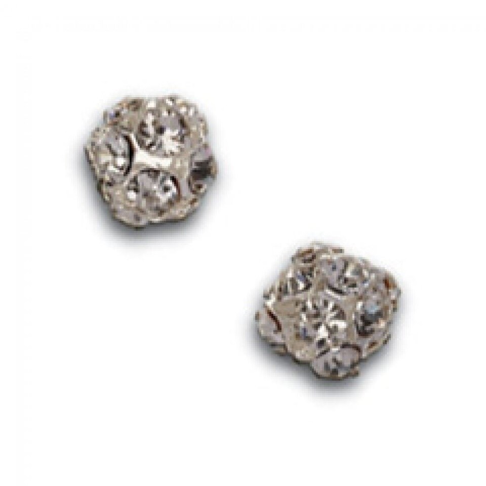 Trimits Silver Crystal Luxe Czech Crystal Beads for Embroidery & Jewellery Making - per pack of 2