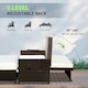 image 3 of Outsunny Garden Rattan Furniture Set 2 Seater Patio Sun Lounger Daybed Sun Bed