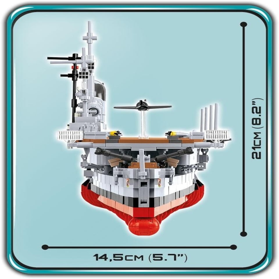 image 1 of WWII Aircraft Carrier Graf Zeppelin brick model - COBI 4826 - 3136 bricks