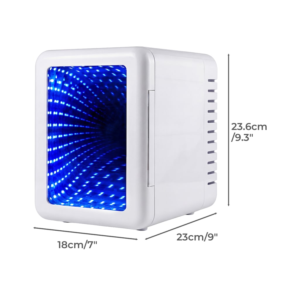 image 1 of Spector Portable Camping Fridge Freezer, Heat & Cool, 7 LED Lights, White