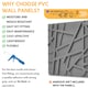 image 9 of NOVECRAFTO Geometric 3D Wall Panels – 6 Sheets Covering 1.5 sqm (16.15 sqft) – Decorative PVC Panels 50x50cm – Modern Geometric Line Design Grey