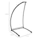 image 5 of Outsunny Hammock Chair Stand Metal Frame C Shape Hammock Stand Only Black