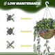 image 7 of HOMCOM Set of 2 Artificial Plants, Lavender Flowers in Basket, Purple