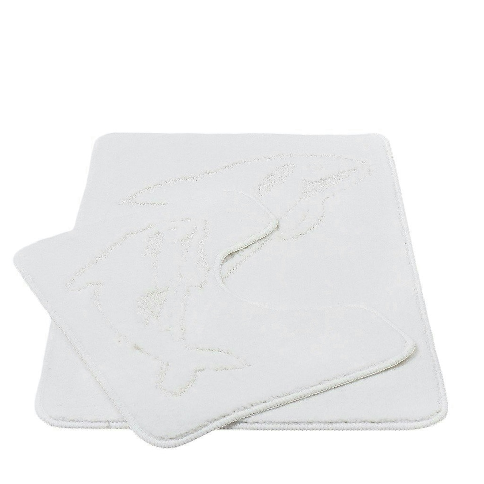 image 1 of Dolphin White 2pc Bath Sets