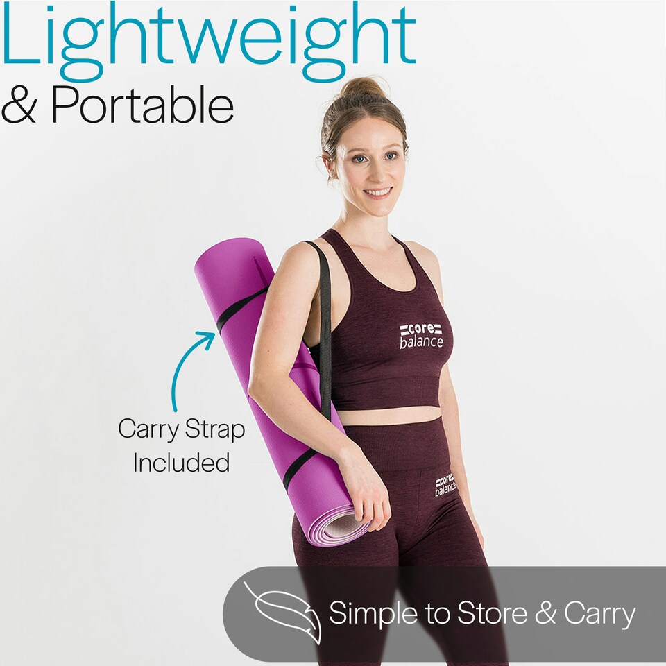 image 1 of TPE Yoga Alignment Mat (6mm Thick) - Purple